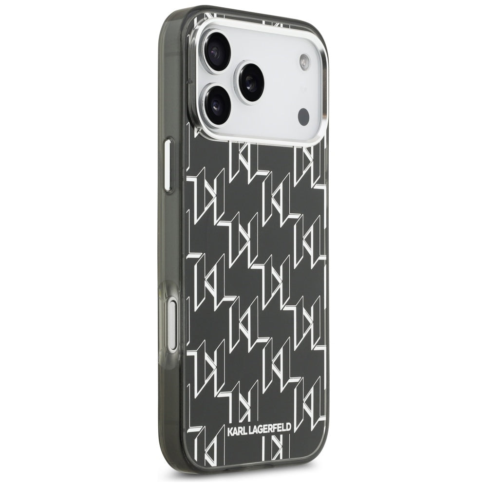 MagSafe tok Apple iPhone 17 Pro Max-hez, Karl Lagerfeld, IML KL Monogram, Fekete