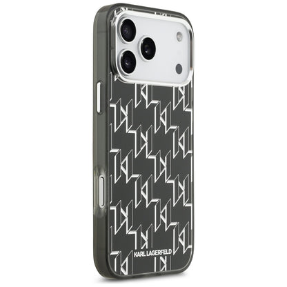 MagSafe tok Apple iPhone 17 Pro Max-hez, Karl Lagerfeld, IML KL Monogram, Fekete