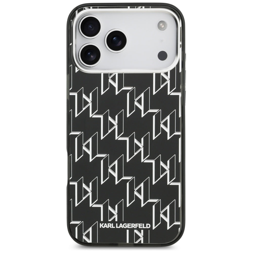 MagSafe tok Apple iPhone 17 Pro Max-hez, Karl Lagerfeld, IML KL Monogram, Fekete