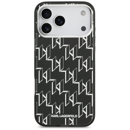 MagSafe tok Apple iPhone 17 Pro Max-hez, Karl Lagerfeld, IML KL Monogram, Fekete