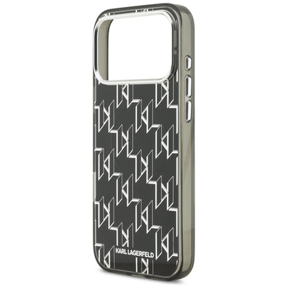 MagSafe tok Apple iPhone 17 Pro Max-hez, Karl Lagerfeld, IML KL Monogram, Fekete