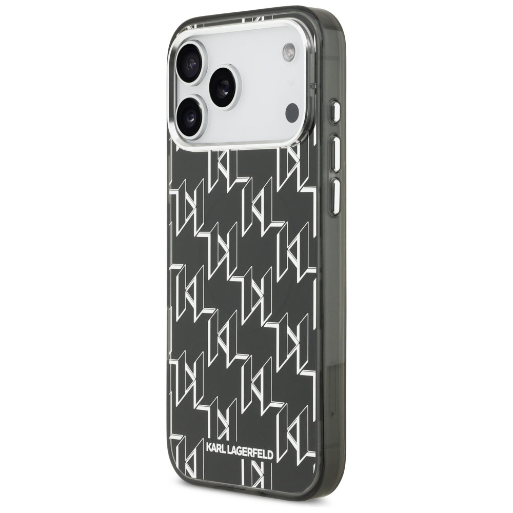 MagSafe tok Apple iPhone 17 Pro Max-hez, Karl Lagerfeld, IML KL Monogram, Fekete