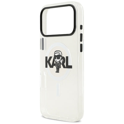 MagSafe tok Apple iPhone 17 Pro Max-hez, Karl Lagerfeld, IML Sketch Logo Karl, Átlátszó