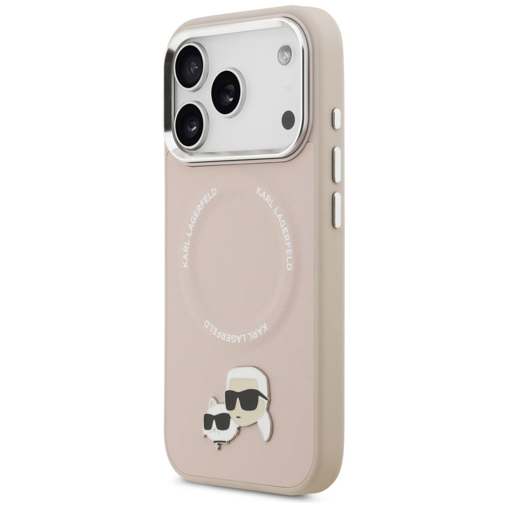 MagSafe tok Apple iPhone 17 Pro Max-hoz, Karl Lagerfeld, Karl & Choupette Pins, Rózsaszín