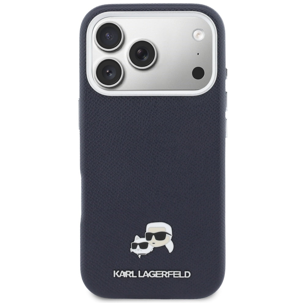 MagSafe tok Apple iPhone 17 Pro Max-hez, Karl Lagerfeld, Saffiano Karl & Choupette Pins, Kék