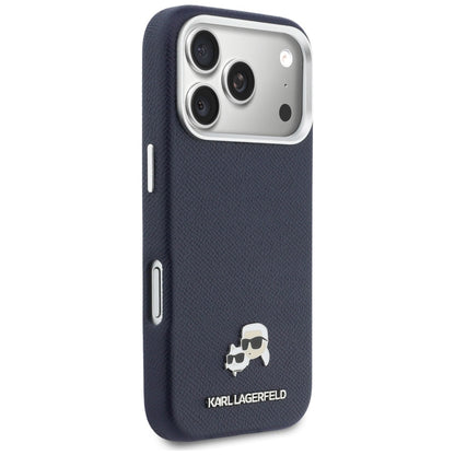 MagSafe tok Apple iPhone 17 Pro Max-hez, Karl Lagerfeld, Saffiano Karl & Choupette Pins, Kék