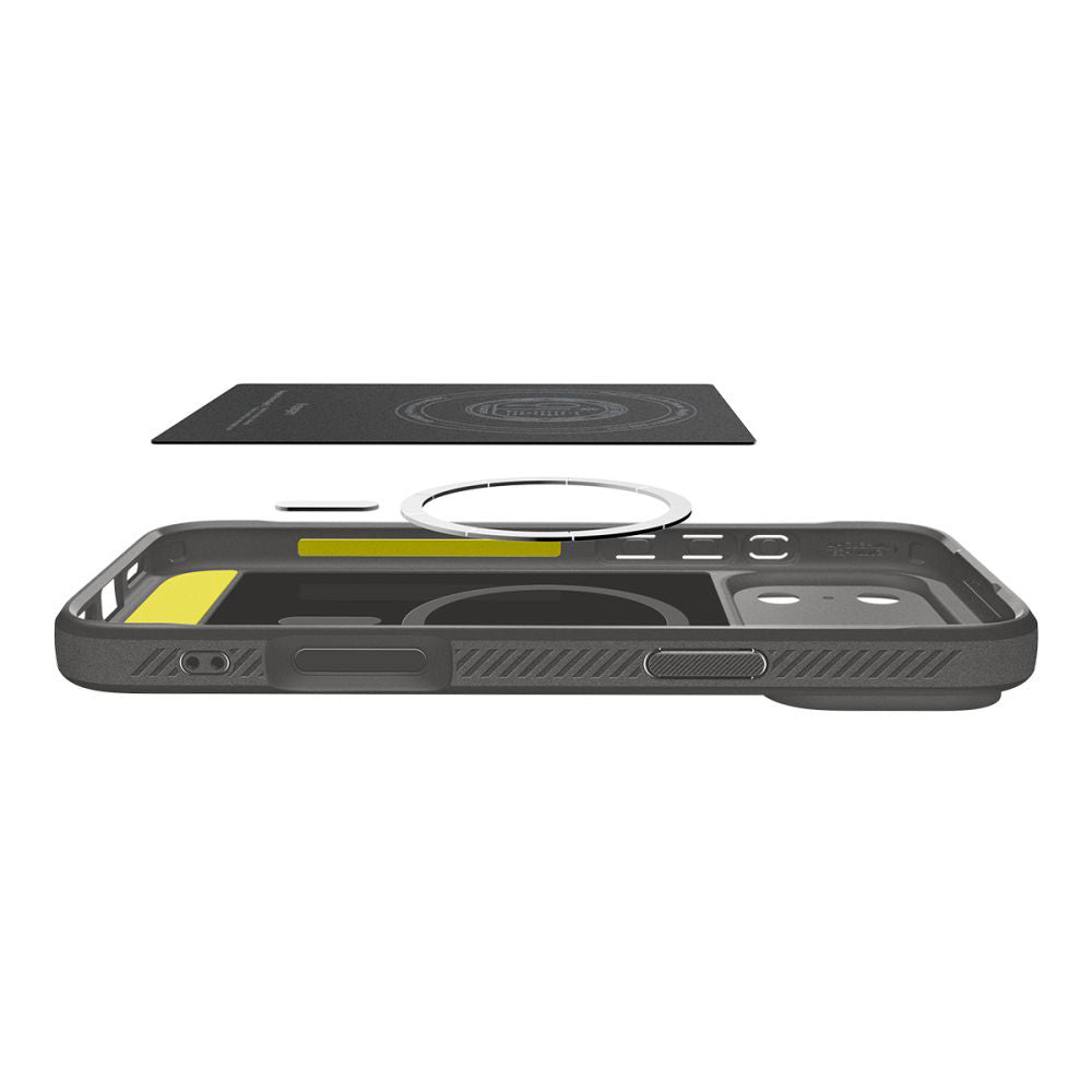 MagSafe tok Apple iPhone 17 Pro Max-hoz, Spigen, Rugged Armor, Szürke