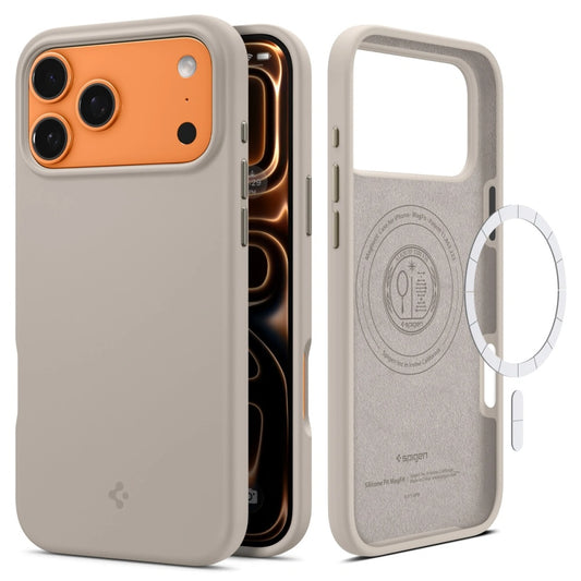 MagSafe tok Apple iPhone 17 Pro Max-hoz, Spigen, Silicone Fit, Krém