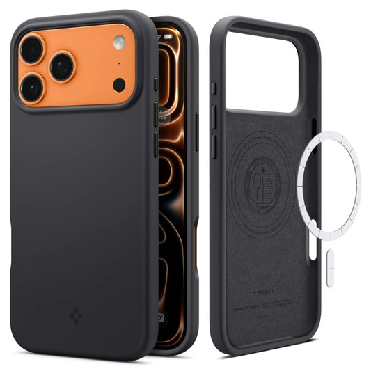 MagSafe tok Apple iPhone 17 Pro Max-hoz, Spigen, Silicone Fit, Fekete