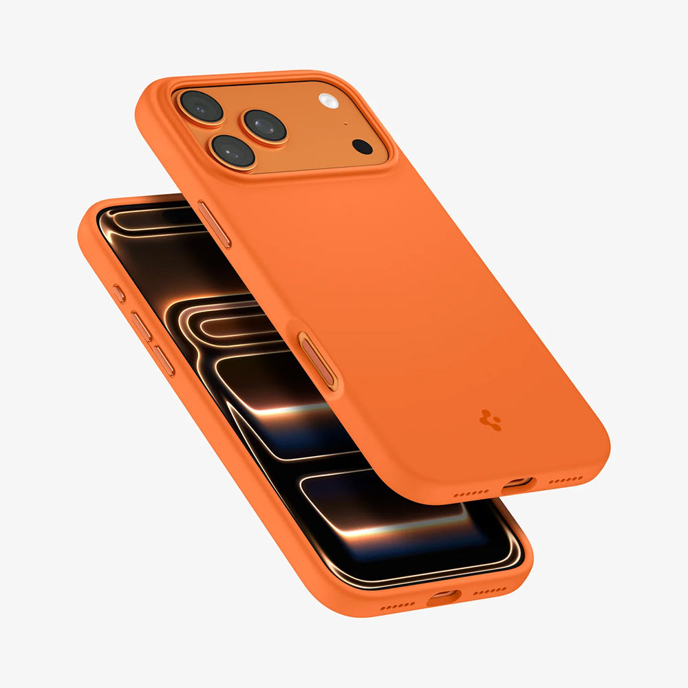 MagSafe tok Apple iPhone 17 Pro Max-hoz, Spigen, Silicone Fit, Narancssárga