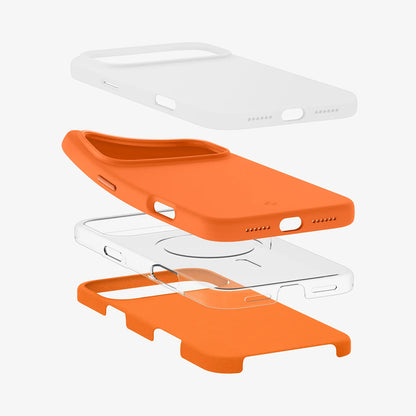 MagSafe tok Apple iPhone 17 Pro Max-hoz, Spigen, Silicone Fit, Narancssárga