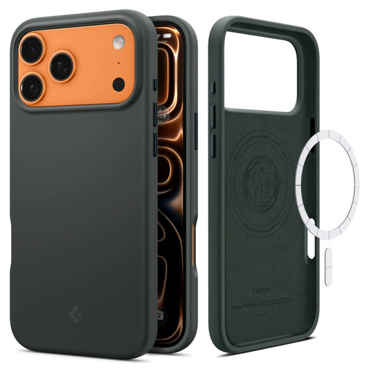 MagSafe tok Apple iPhone 17 Pro Max-hez, Spigen, Silicone Fit, Zöld