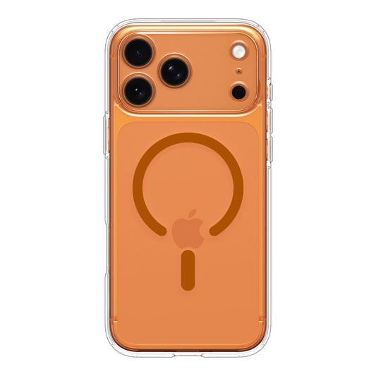 MagSafe tok Apple iPhone 17 Pro Max-hez, Spigen, Ultra Hybrid, Átlátszó Narancssárga