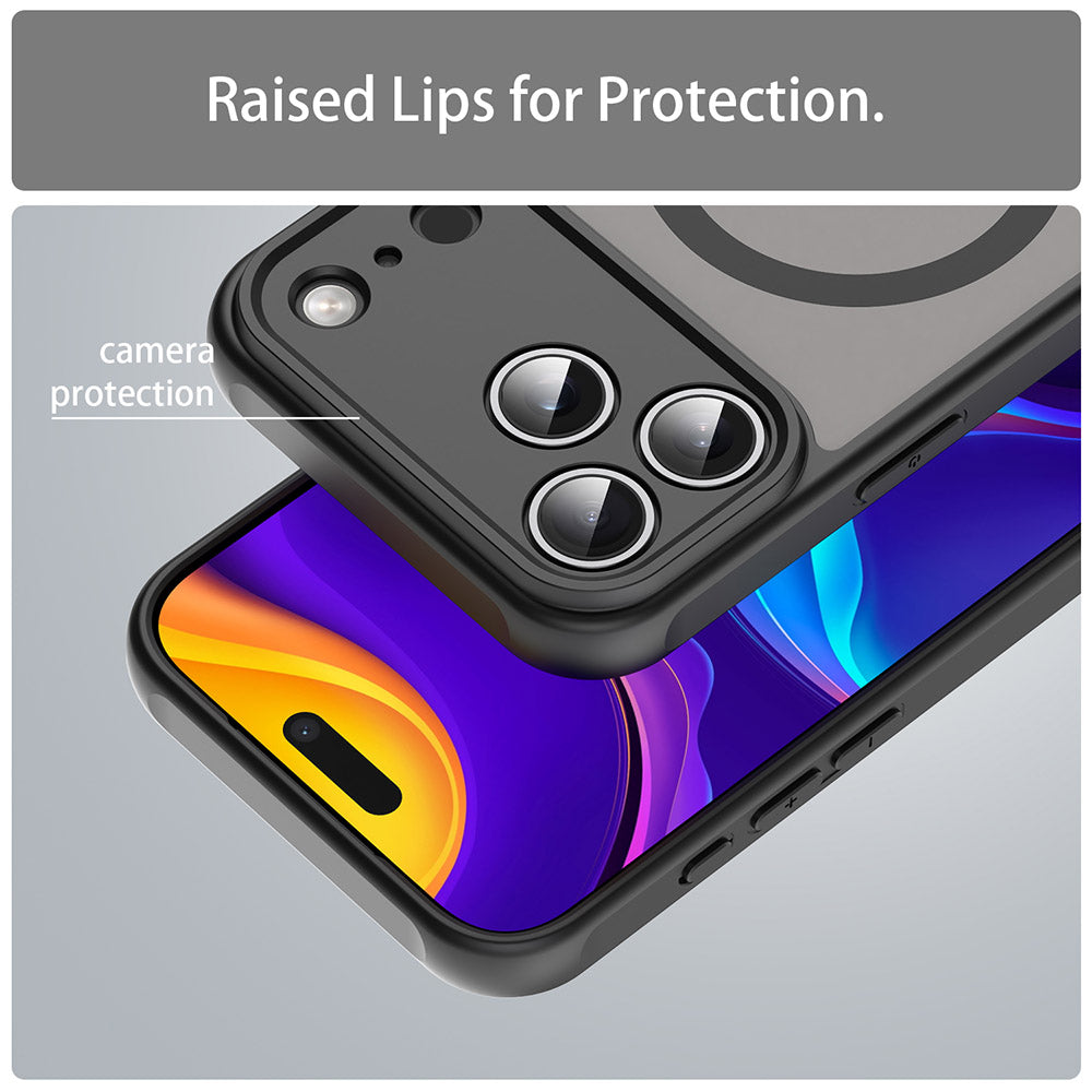 MagSafe tok Apple iPhone 17 Pro Max-hoz, Techsuit, HaloFrost II, Fekete