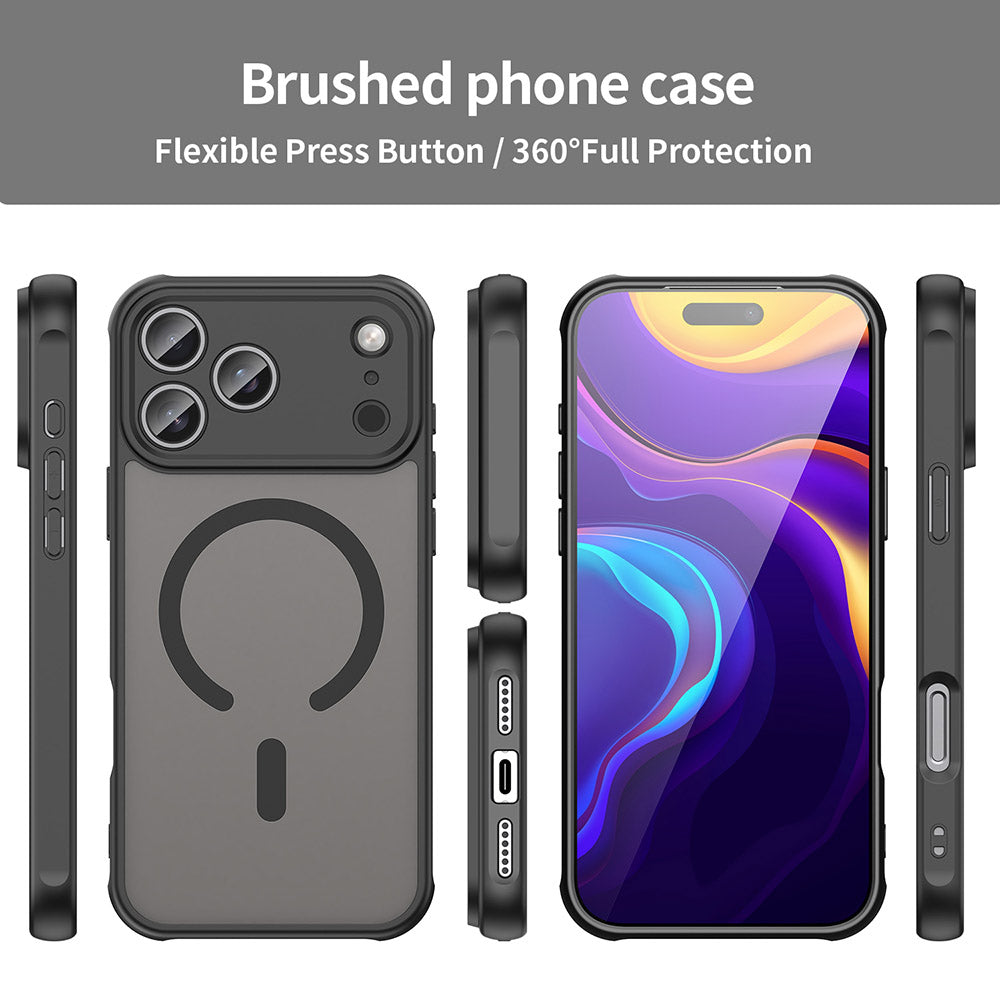 MagSafe tok Apple iPhone 17 Pro Max-hoz, Techsuit, HaloFrost II, Fekete