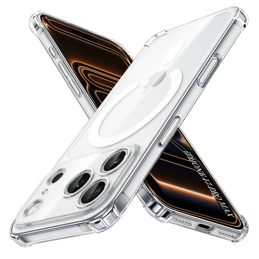 MagSafe tok Apple iPhone 17 Pro Max-hoz, Techsuit, Ütésálló, Átlátszó
