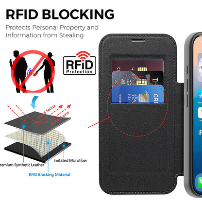 MagSafe tok Apple iPhone 17 Pro Max-hoz, Techsuit, SmartMag Book, Rózsaszín