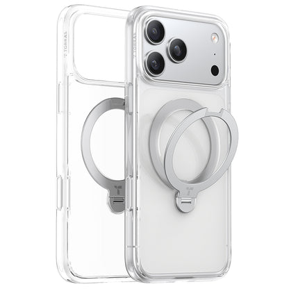 MagSafe tok Apple iPhone 17 Pro Max-hoz, Torras, Ostand Spin, Átlátszó