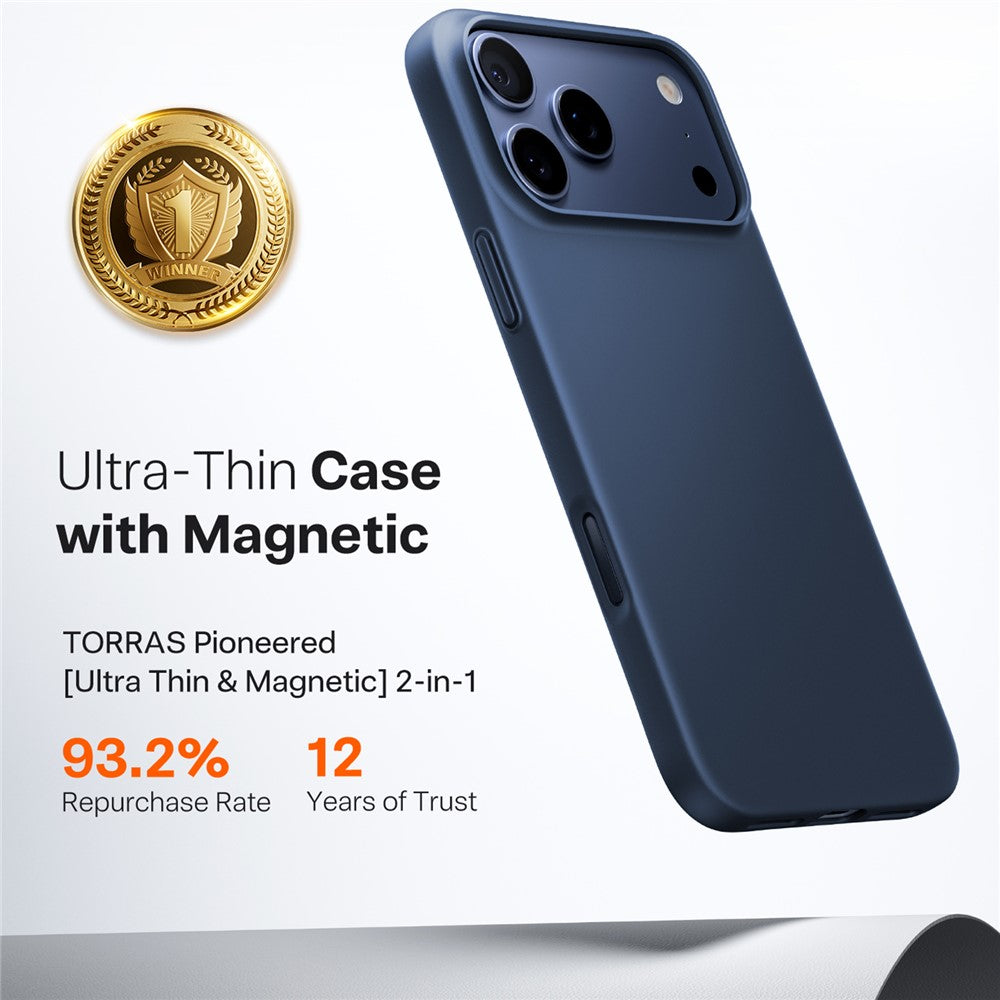MagSafe tok Apple iPhone 17 Pro Max-hoz, Torras, SlimFit, Kék