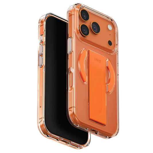 MagSafe tok Apple iPhone 17 Pro Max-hoz, UNIQ, Heldro Air MagClick, Áttetsző Narancssárga