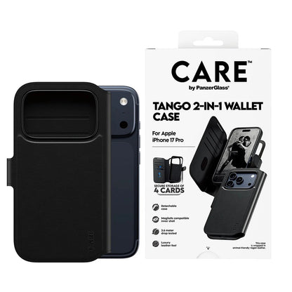 MagSafe tok Apple iPhone 17 Pro-hoz, PanzerGlass, Care Feature Tango Two-in-One, Fekete