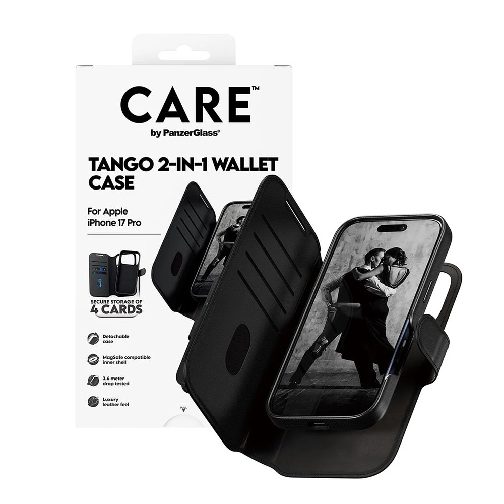 MagSafe tok Apple iPhone 17 Pro-hoz, PanzerGlass, Care Feature Tango Two-in-One, Fekete