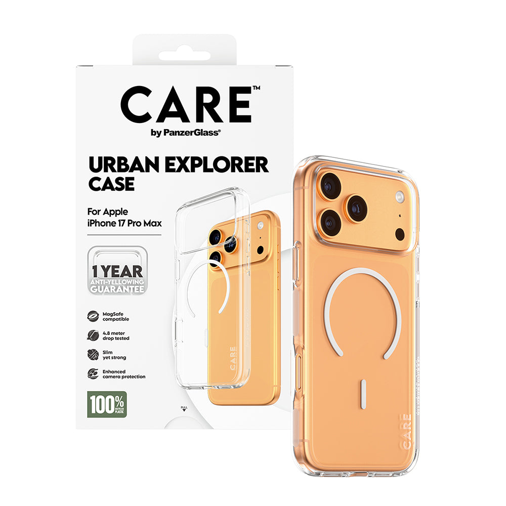 MagSafe tok Apple iPhone 17 Pro-hoz, PanzerGlass, Care Urban Explorer, Átlátszó Fehér