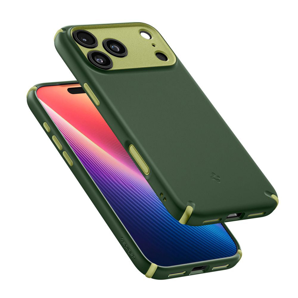 MagSafe tok Apple iPhone 17 Pro-hoz, Spigen, Caseology Nano Pop Hybrid, Zöld ACS11150