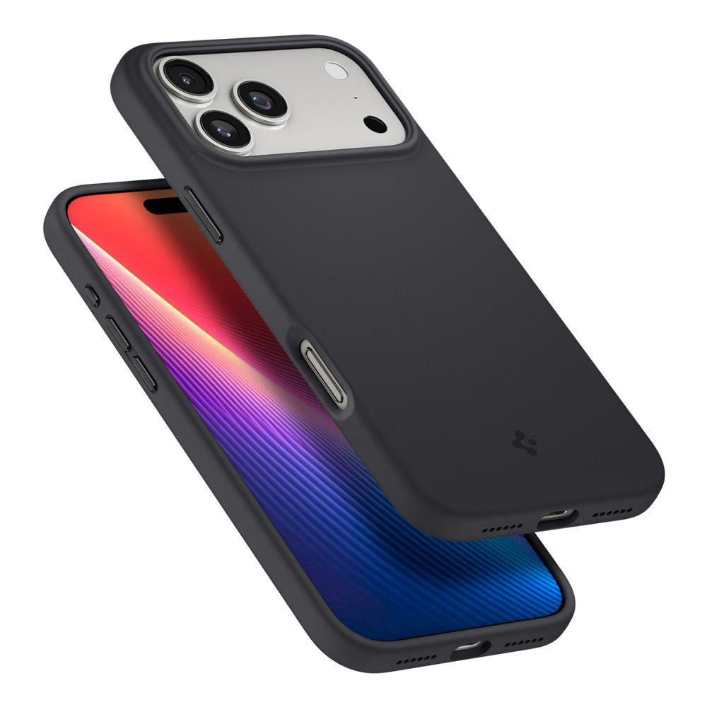 MagSafe tok Apple iPhone 17 Pro-hoz, Spigen, Silicone Fit, Fekete