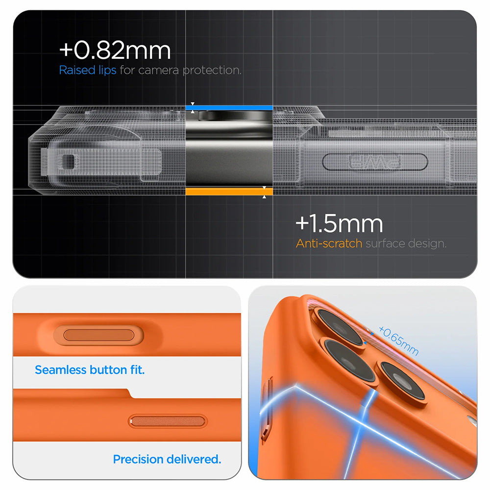MagSafe tok Apple iPhone 17 Pro-hoz, Spigen, Silicone Fit, Narancssárga ACS11379