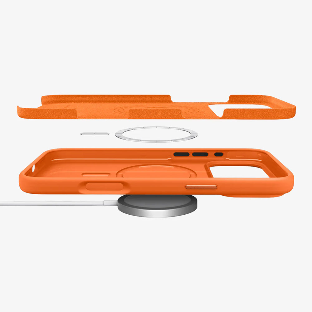 MagSafe tok Apple iPhone 17 Pro-hoz, Spigen, Silicone Fit, Narancssárga ACS11379
