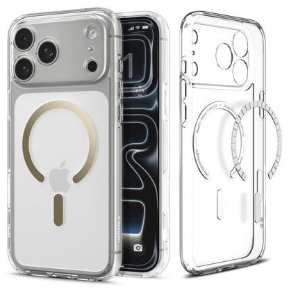 MagSafe tok Apple iPhone 17 Pro-hoz, Spigen, Ultra Hybrid, Átlátszó Arany