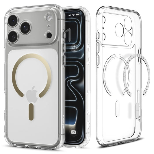 MagSafe tok Apple iPhone 17 Pro-hoz, Spigen, Ultra Hybrid, Átlátszó Arany