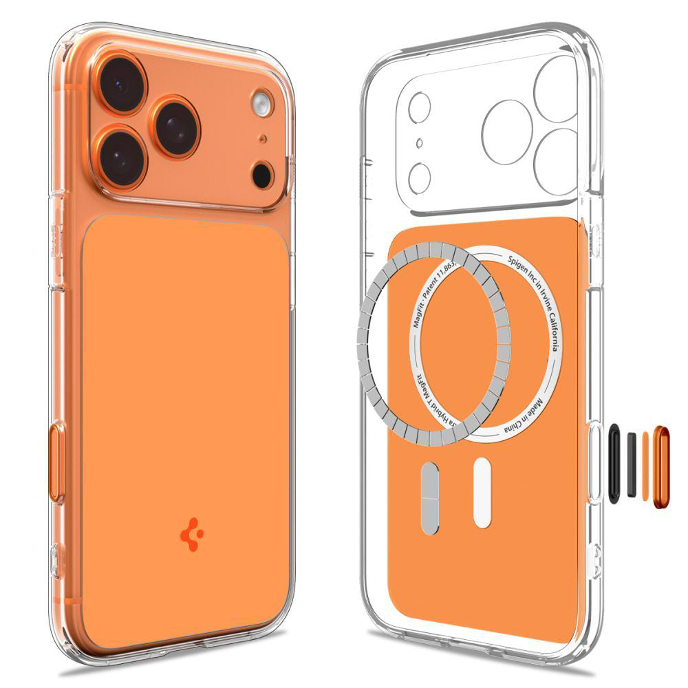 MagSafe tok Apple iPhone 17 Pro-hoz, Spigen, Ultra Hybrid T, Narancssárga ACS10477