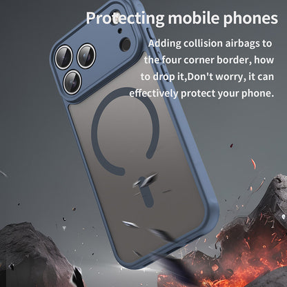 MagSafe tok Apple iPhone 17 Pro-hoz, Techsuit, HaloFrost II, Tengerészkék