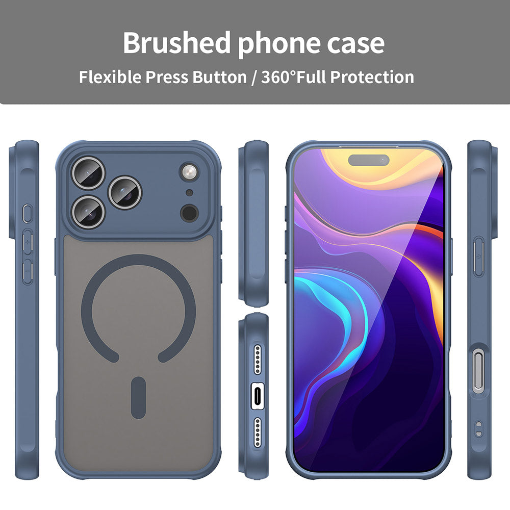 MagSafe tok Apple iPhone 17 Pro-hoz, Techsuit, HaloFrost II, Tengerészkék
