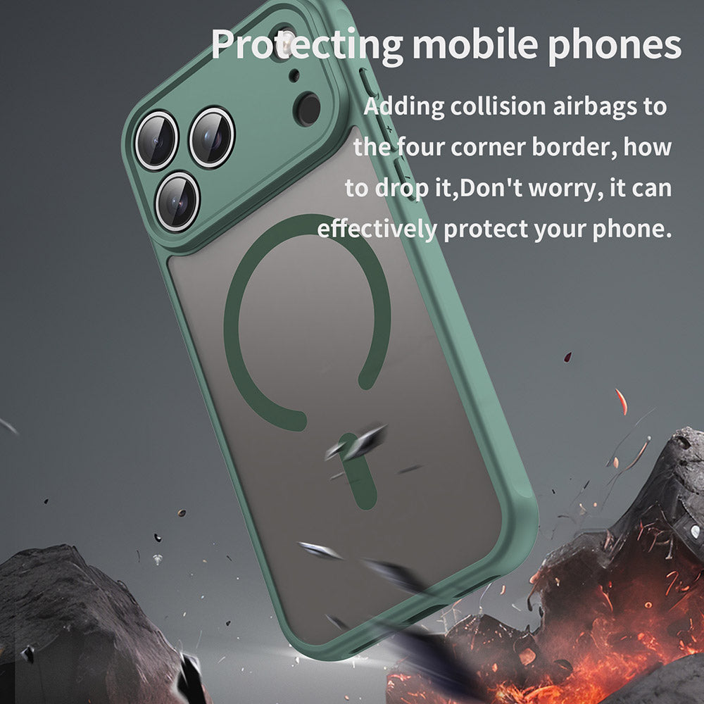 MagSafe tok Apple iPhone 17 Pro-hoz, Techsuit, HaloFrost II, Zöld