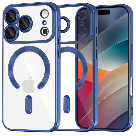 MagSafe tok Apple iPhone 17 Pro-hoz, Techsuit, Luxury Crystal, Kék