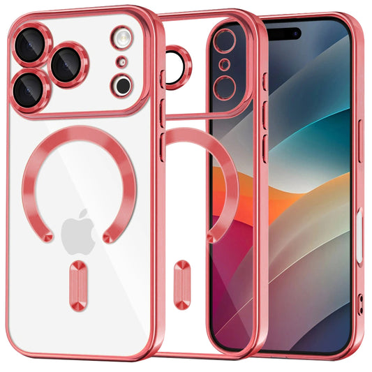 MagSafe tok Apple iPhone 17 Pro-hoz, Techsuit, Luxury Crystal, Rózsaszín