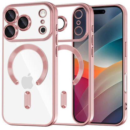 MagSafe tok Apple iPhone 17 Pro-hoz, Techsuit, Luxury Crystal, Rózsaszín