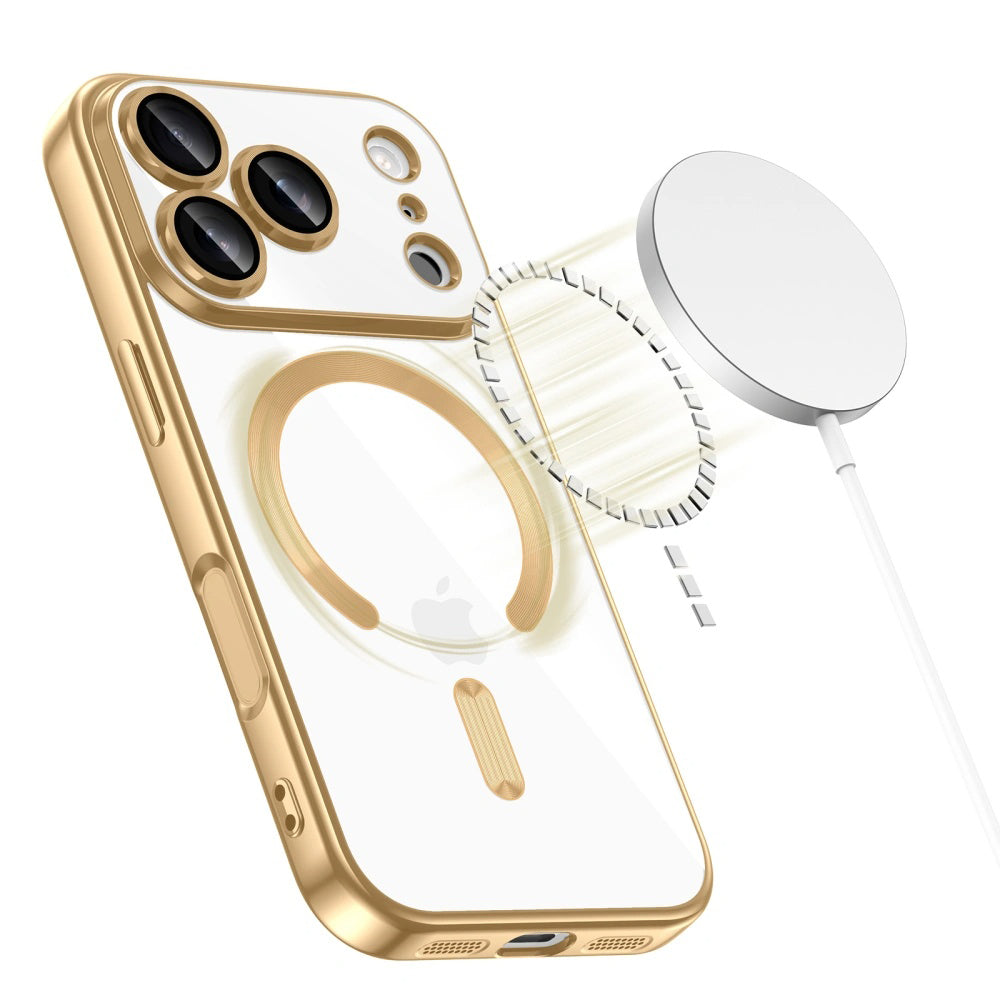 MagSafe tok Apple iPhone 17 Pro-hoz, Techsuit, Luxury Crystal, Rózsaszín