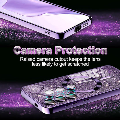 MagSafe tok Apple iPhone 17 Pro-hoz, Techsuit, Luxury Glitter, Arany