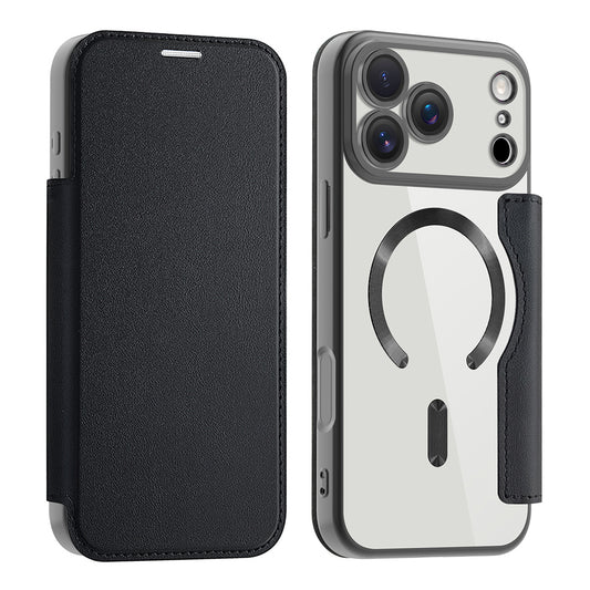 MagSafe tok Apple iPhone 17 Pro-hoz, Techsuit, SmartMag Book, Fekete