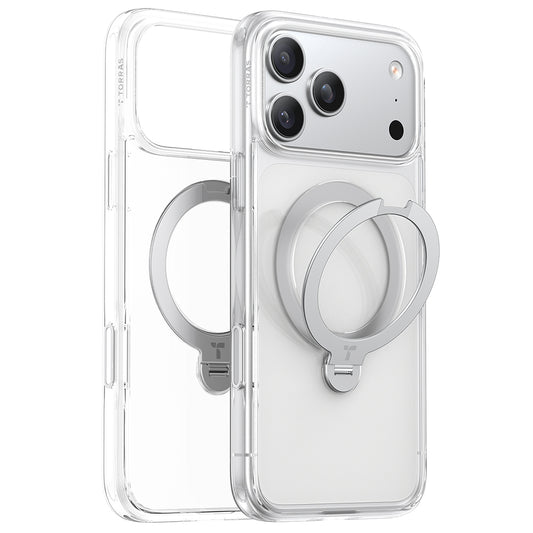 MagSafe tok Apple iPhone 17 Pro-hoz, Torras, Ostand Spin, Átlátszó