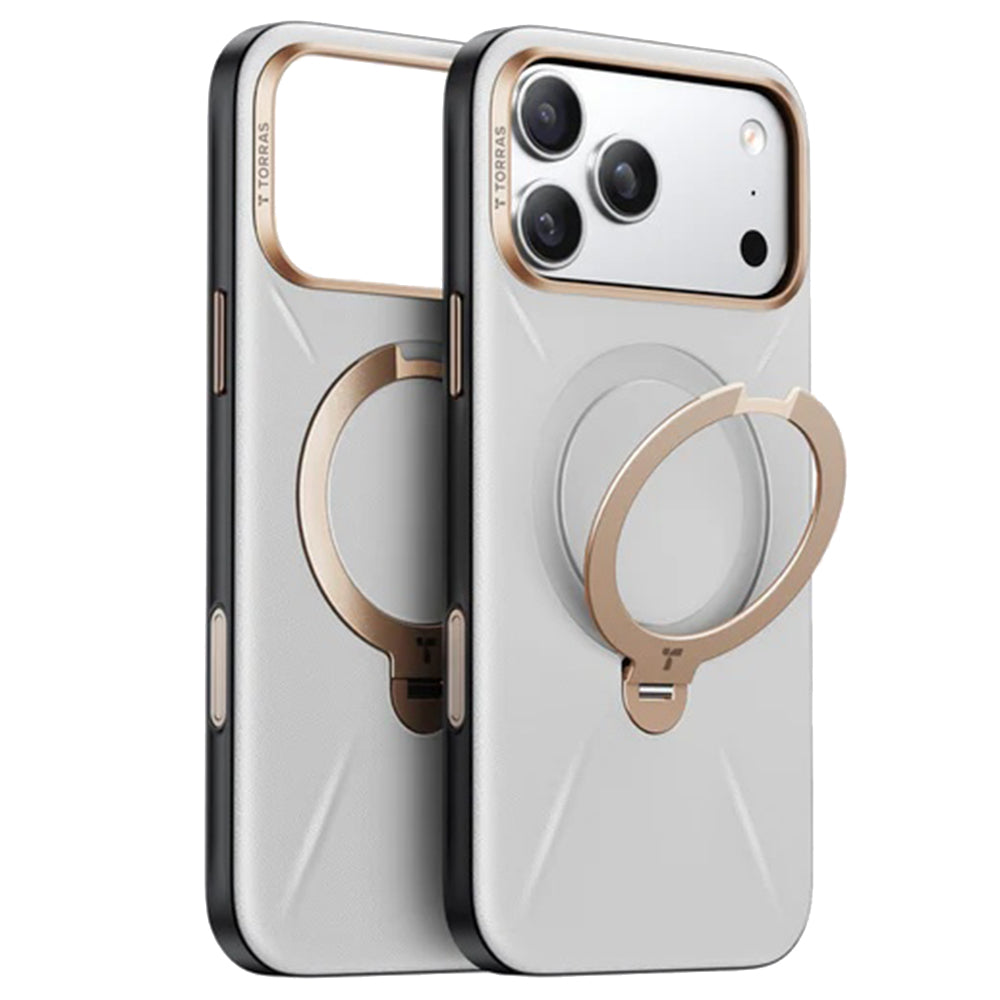MagSafe tok Apple iPhone 17 Pro-hoz, Torras, QPRO Leather, Szürke