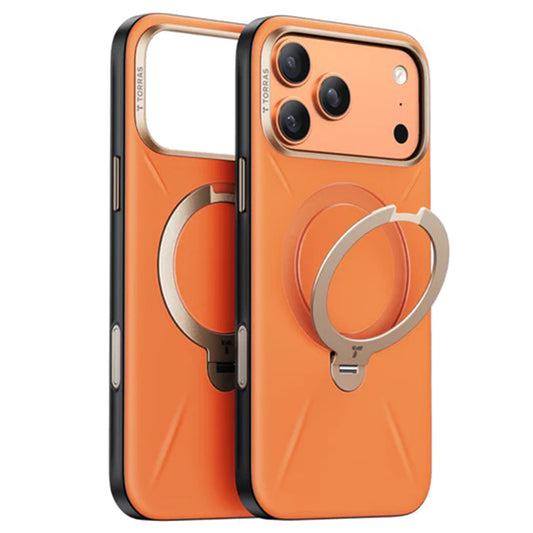 MagSafe Case for Apple iPhone 17 Pro, Torras, QPRO Leather, Orange