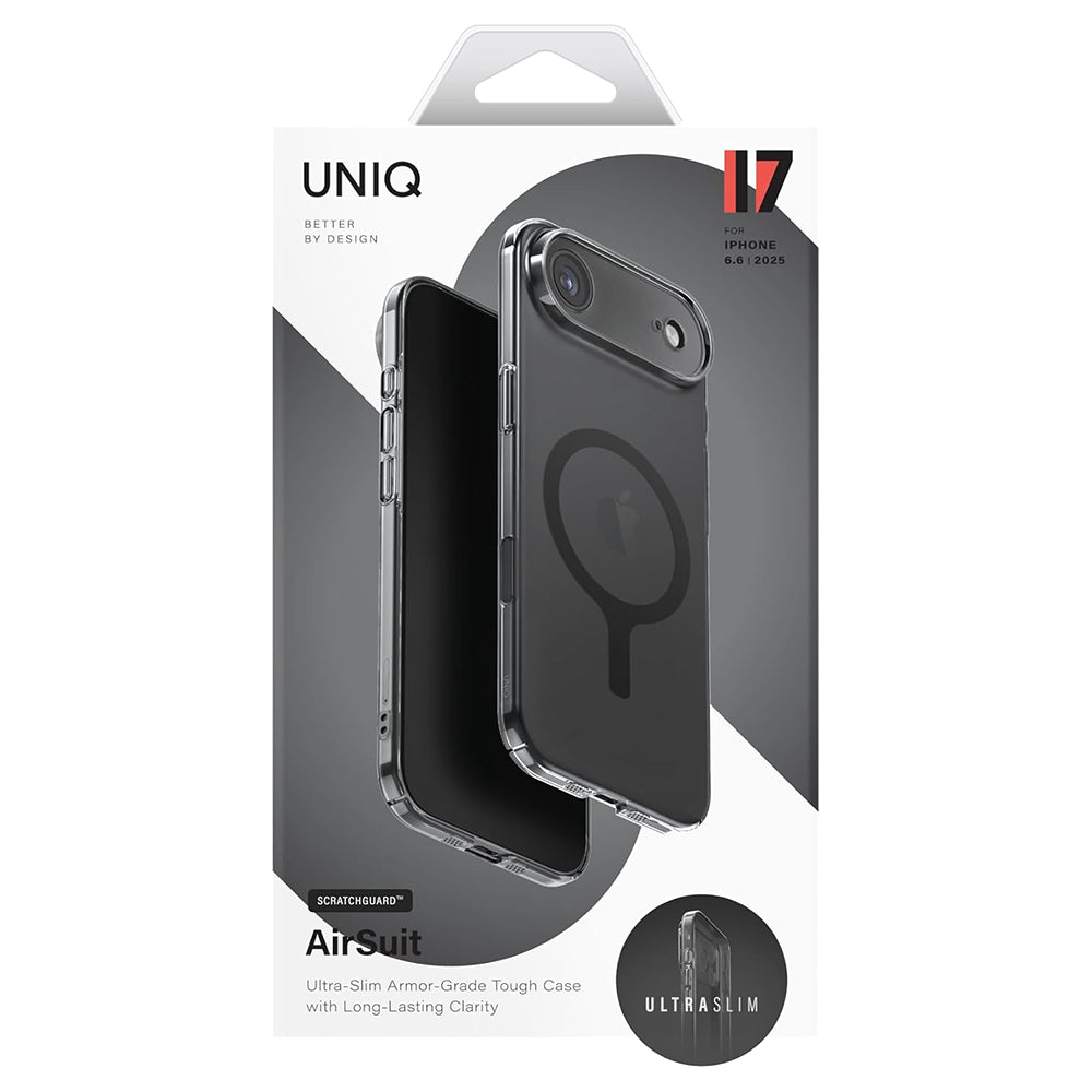 MagSafe tok Apple iPhone 17 Pro-hoz, UNIQ, AirSuit MagClick, Fekete