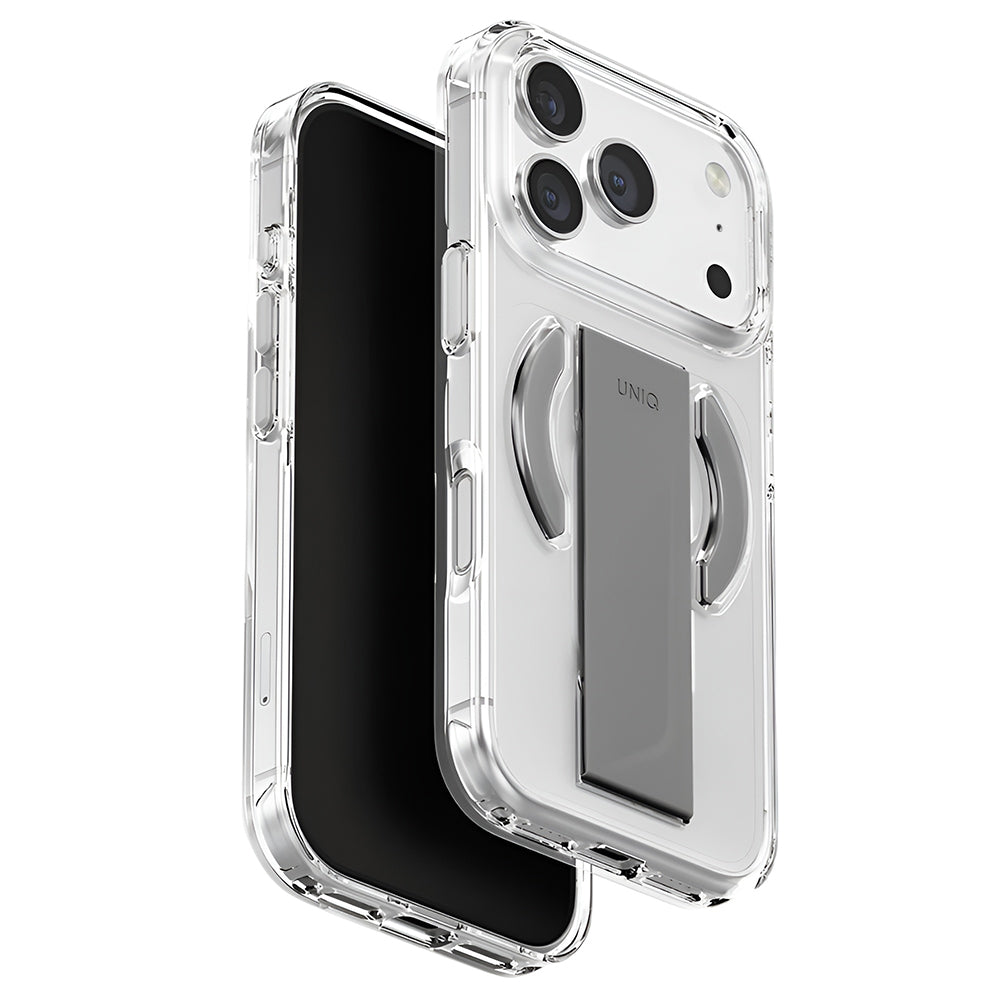 MagSafe tok Apple iPhone 17 Pro-hoz, UNIQ, Heldro Air MagClick, Szürke Átlátszó