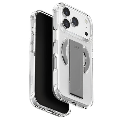 MagSafe tok Apple iPhone 17 Pro-hoz, UNIQ, Heldro Air MagClick, Szürke Átlátszó