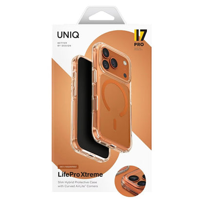 MagSafe tok Apple iPhone 17 Pro-hoz, UNIQ, LifePro Xtreme MagClick, Narancssárga